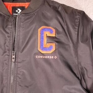 Converse C Chenille Kids Black Bomber Jacket Boys XL